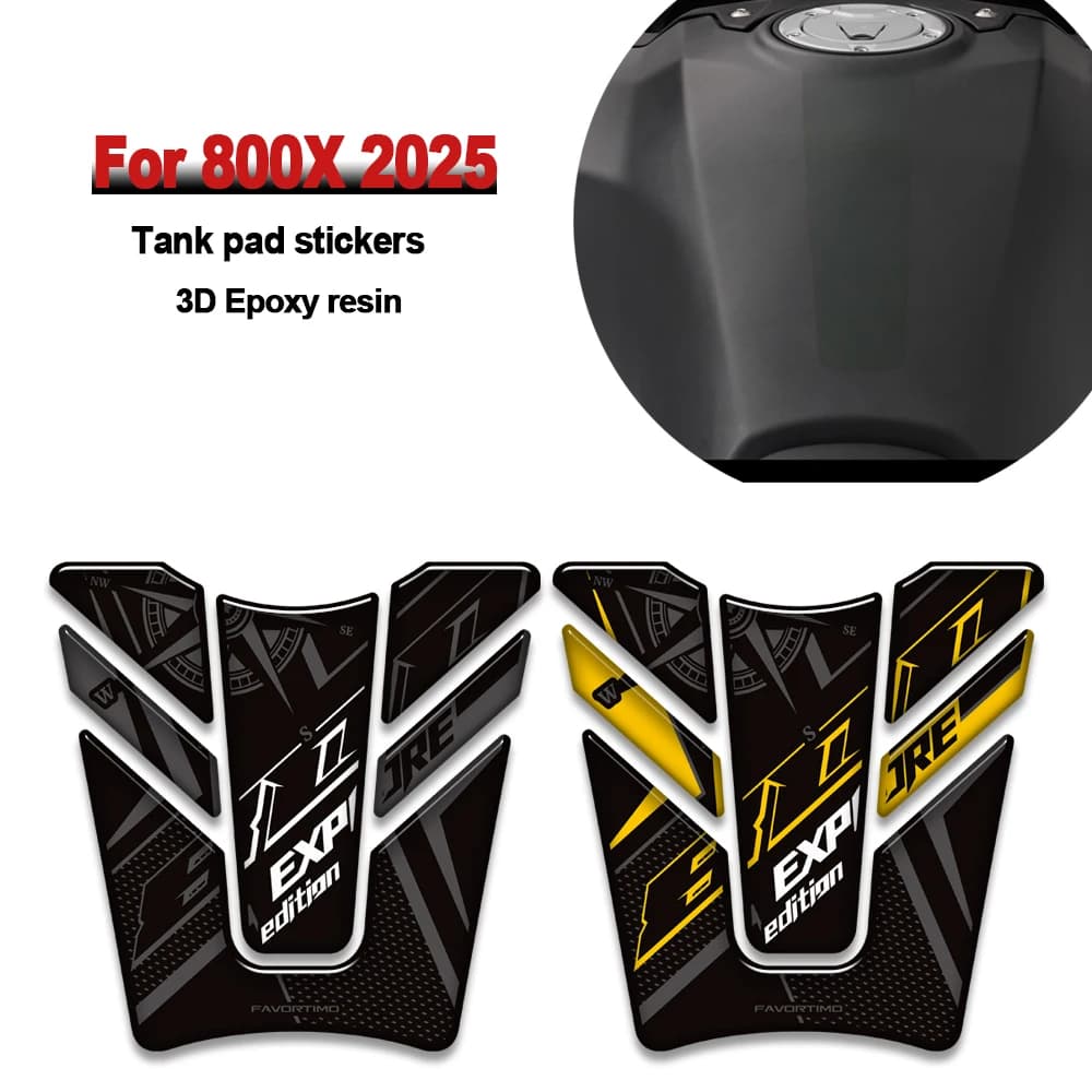 Nuovo kit di adesivi decorativi per tappo serbatoio moto, adesivi 3D in resina epossidica per Kove 800X 800 X Pro Super Adventure RALLY ADV