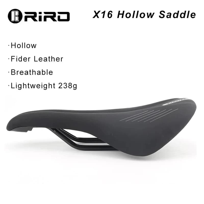 RIRO MTB Morbide binari in acciaio EVA Cuscini 155MM Sedile da corsa ultraleggero Bici da strada Selle ammortizzanti antiscivolo Sella per bicicletta
