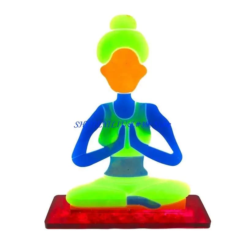 E21F Creativo Yoga Girl Stampo in resina siliconica Strumento decorativo per feste fai da te fatti a mano