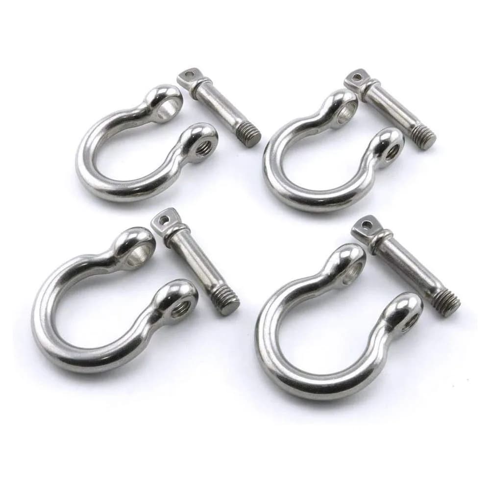 304 Stainless Steel Bow Shackle Heavy Duty Shackles Boat Rigging Clevis Anchor Shackle Sailing Marine Hardware M4/M5/M6/M8/M10