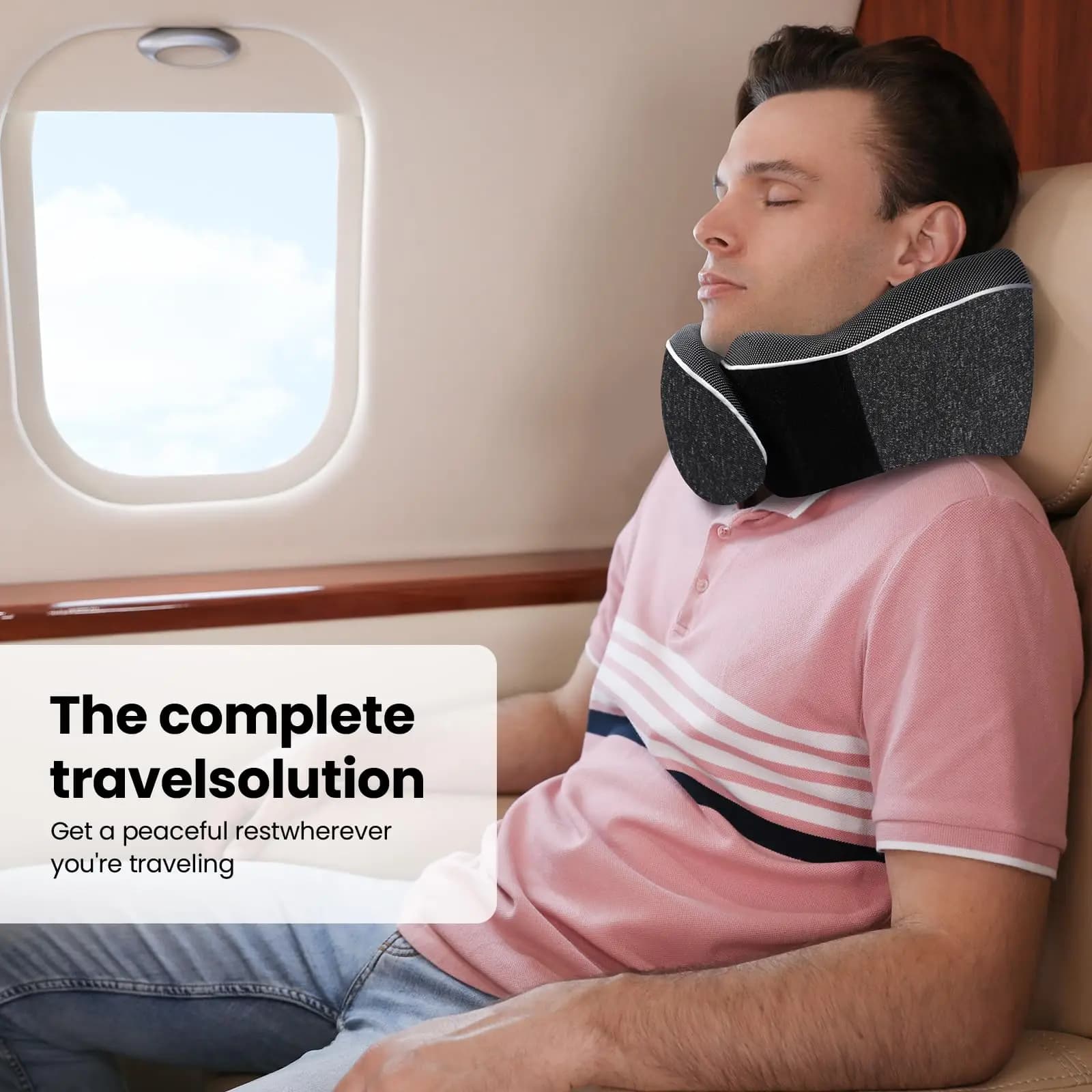 Cuscino da Viaggio per il Collo, Cuscino a U in Memory Foam, Cuscino Cervicale in Memory Foam per Aereo, Supporto per il Collo