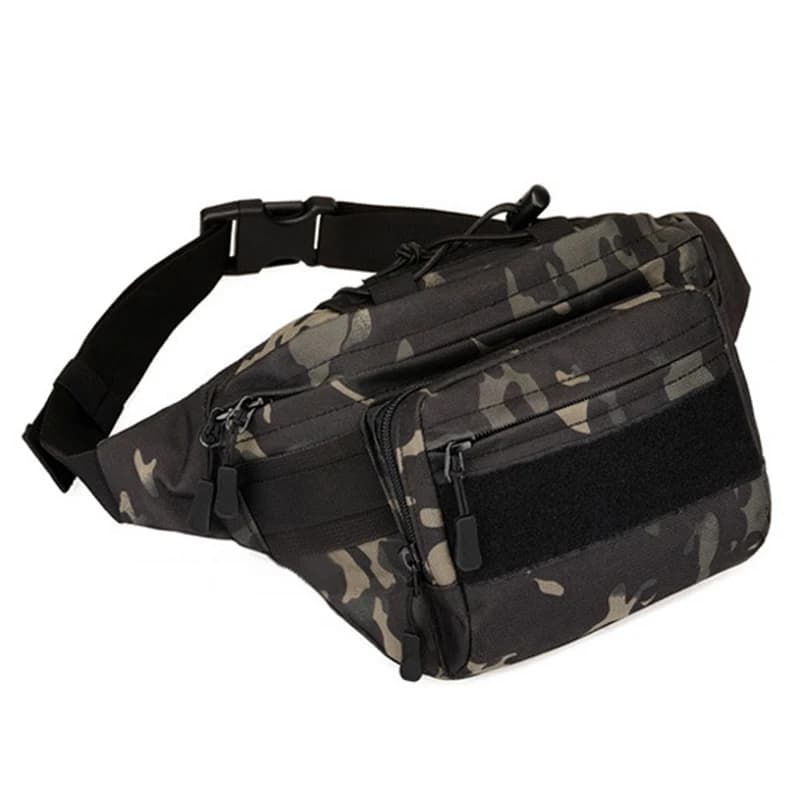 Multi-functional Tactical Waist Bag Waterproof Nylon Fanny Pack Adjustable Belt for Outdoor Hiking Running Cycling Molle Waist