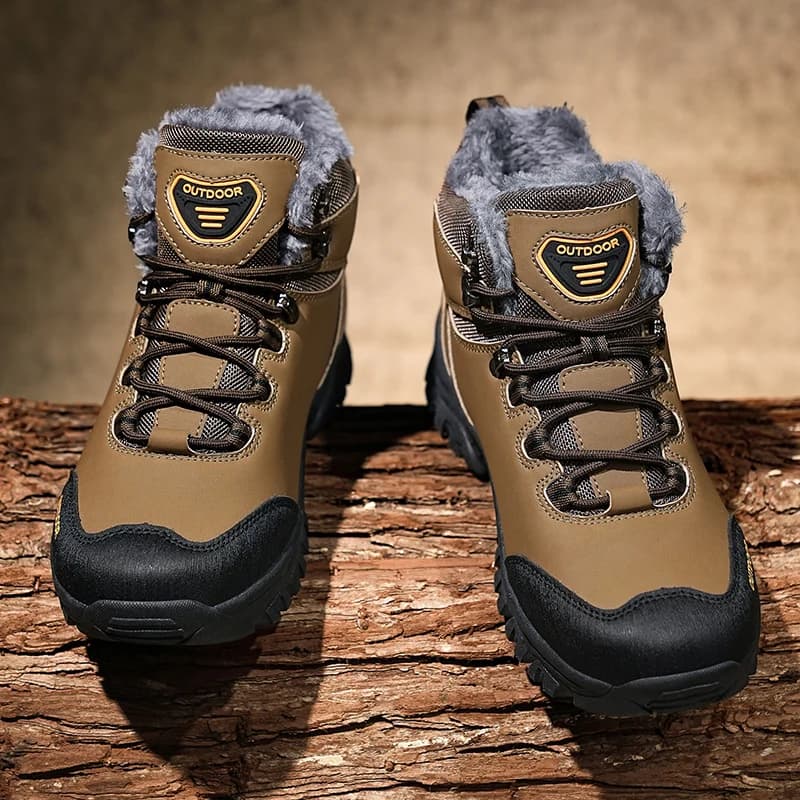YRZL Stivali da neve da uomo Stivali termici invernali da uomo Antiscivolo Foderati caldi Leggeri e confortevoli Scarpe da lavoro per escursioni all'aperto di grandi dimensioni