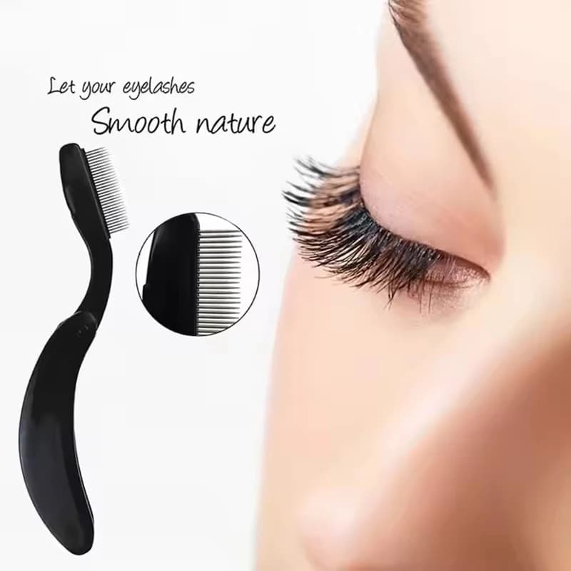 Foldable Eyelash comb Separator Foldable Eyelash comb Appliance for Eyebrow Definitor for Eyelashes Tool for Cosmetic Brushes Designed Arc