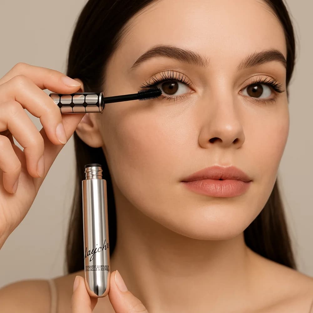 Mascara Allungante Anti-Sbavature, Lunga Durata, Impermeabile, Volumizzante con Fibre, Effetto Naturale, per Uso Quotidiano