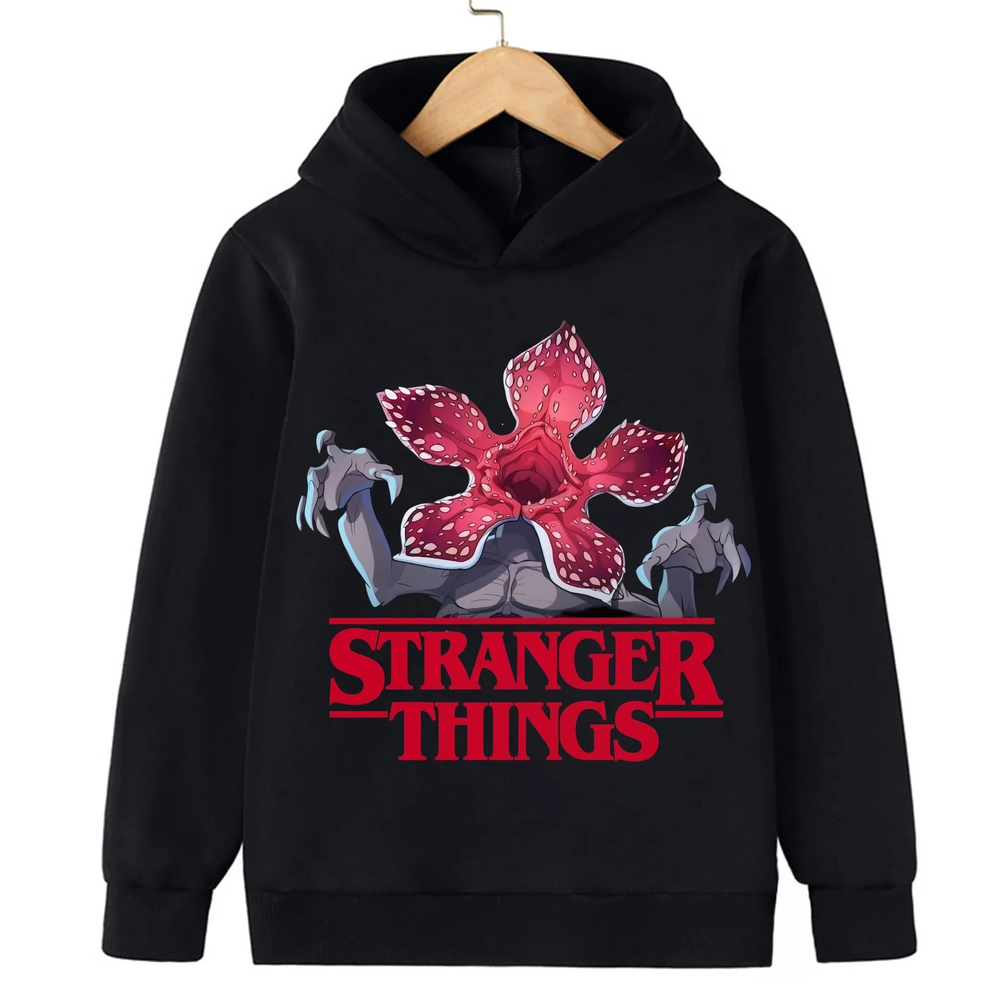 Felpa con cappuccio per bambini Stranges Things, primavera autunno, per ragazzi e ragazze, cappotto casual streetwear con cartoni animati Stranger Things