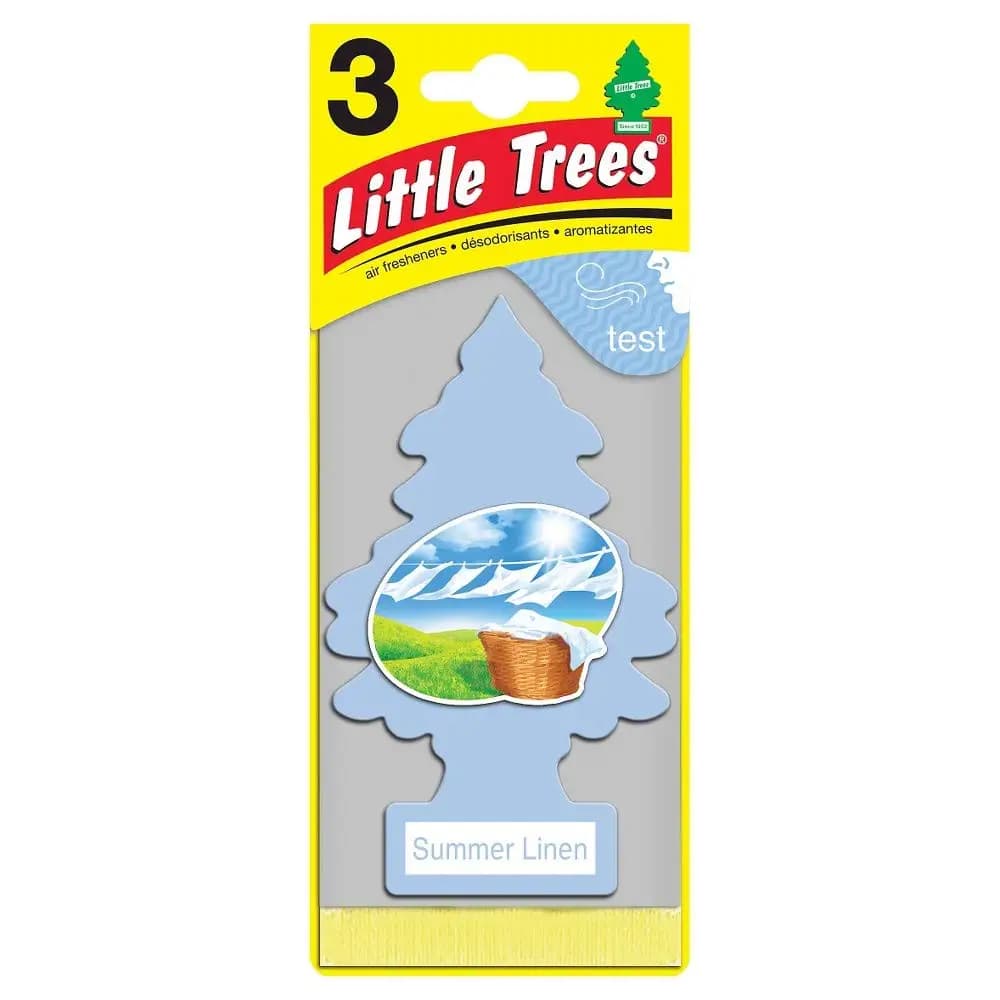 Profumatore per auto LITTLE TREES | Albero di Natale in Carta da Appendere per Casa o Auto | Lino Estivo