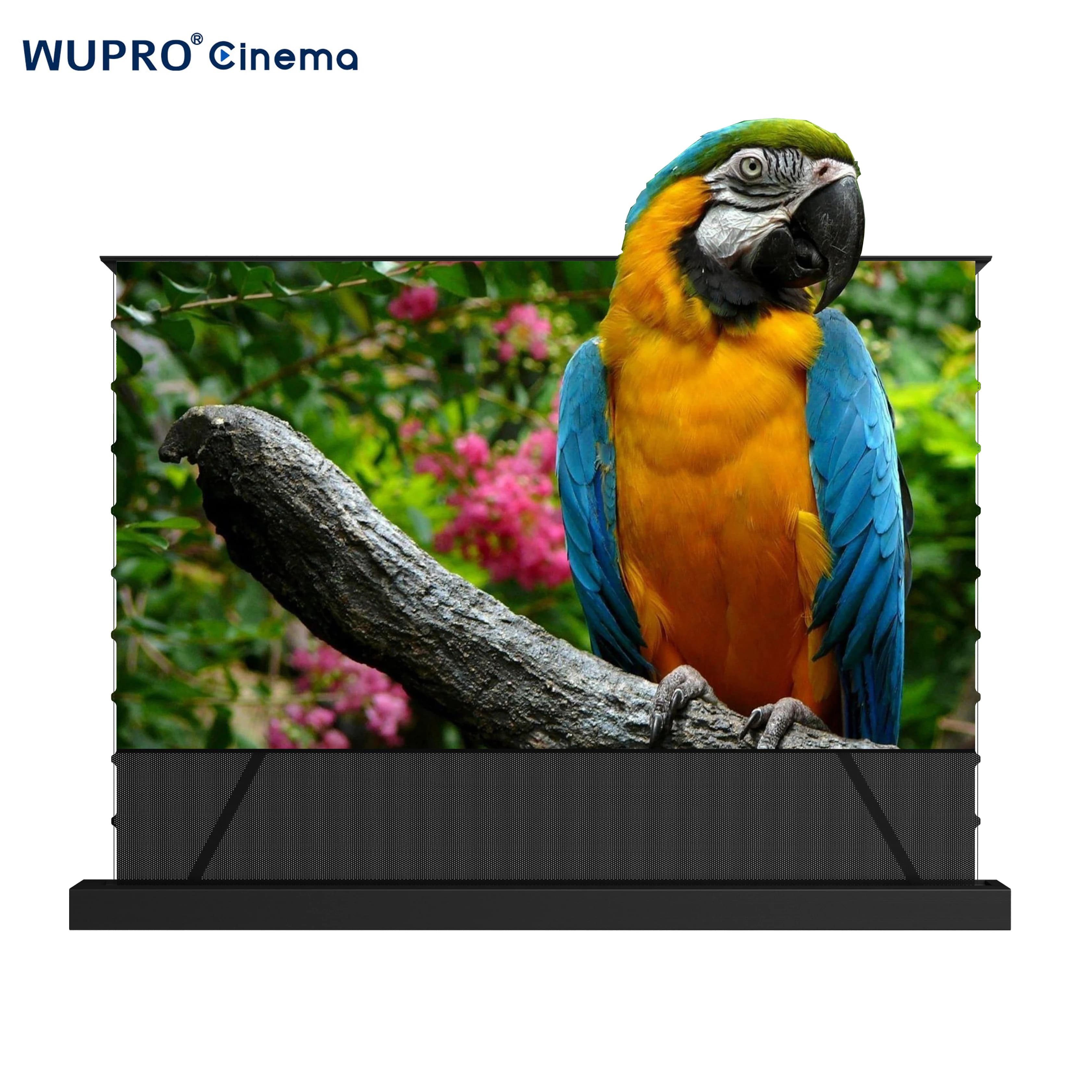 20252023 NUOVO 100/120 pollici WUPRO Brevetto Pavimento Aumento Alr CLR Schermo Del Proiettore Ust Motorizzato Smart Control 4K PET Alr Proiezione Sc