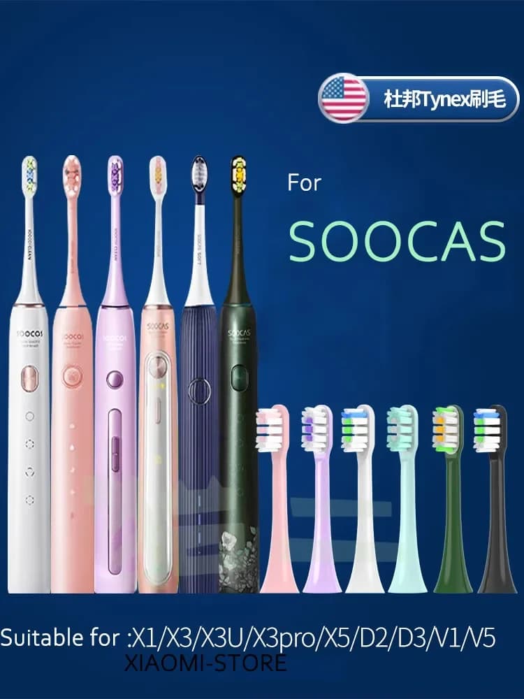 For SOOCAS X3/X3U/X5 spare heads for toothbrush heads clean toothbrush brushes sonic electric nozzles soft bristles