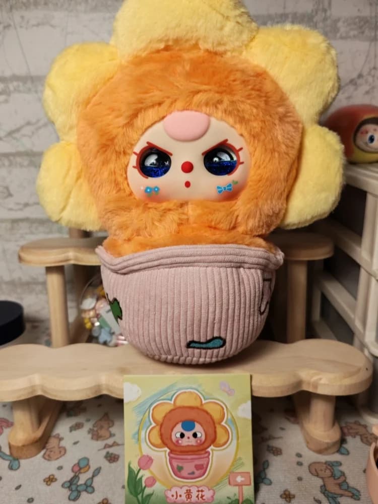 Autentica scatola cieca per tre vinly per bambini, un vaso di fiori piccoli, serie in edizione limitata, scatola cieca in peluche con piccoli fiori, regali