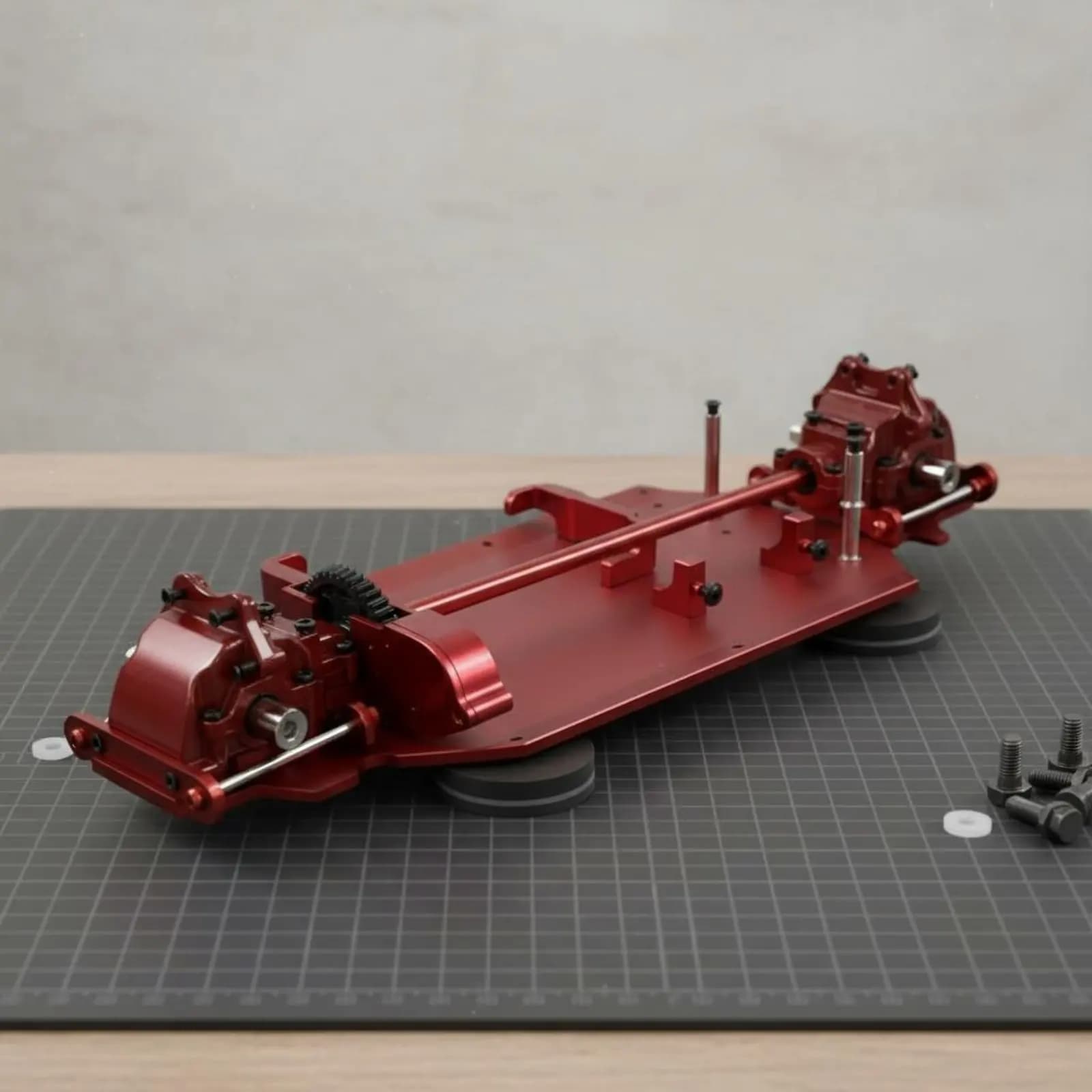 Kit di Modifica per Auto RC con Controllo Wireless, Set di Modifiche in Metallo di Lunga Durata, Kit di Modifica per Telaio e Trasmissione