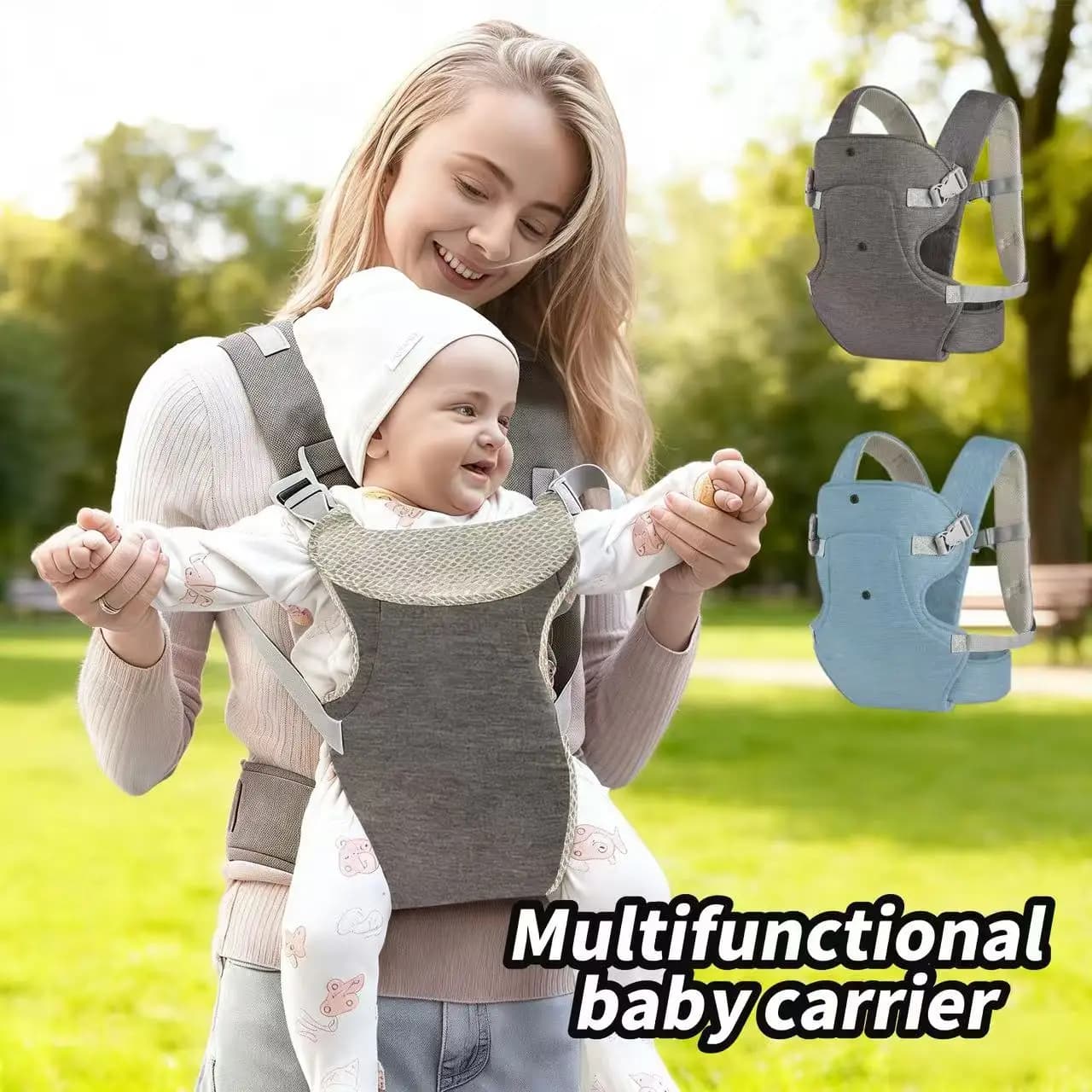 Set da 1 pezzo, marsupio multifunzionale per neonati, design ergonomico, previene le gambe a O, realizzato in poliestere morbido e traspirante, utilizzabile in molteplici modi, perfetto per i genitori che portano fuori i propri bambini