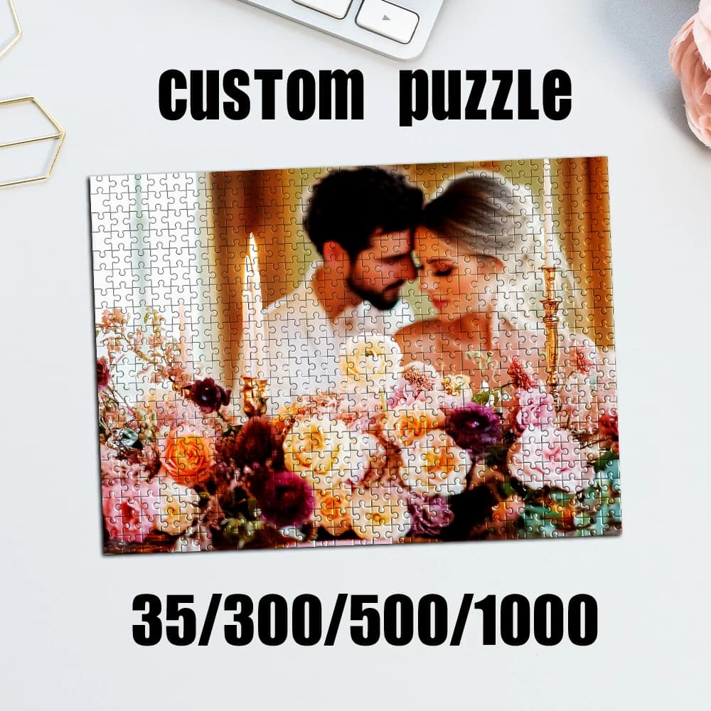 Puzzle personalizzato con foto da 35/300/500/1000 pezzi, personalizzabile per festival, feste, matrimoni, compleanni, vacanze, regali