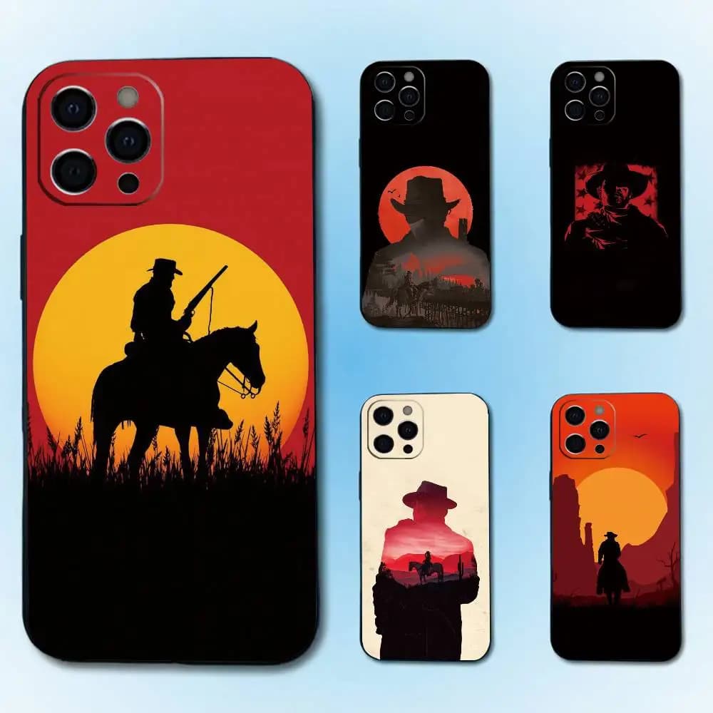 R-Red D-Dead R-Redemption 2 Phone Case For iPhone 17,16,15,14,13,12,11 Plus,Pro Max,XS,Soft Silicone Black Cover