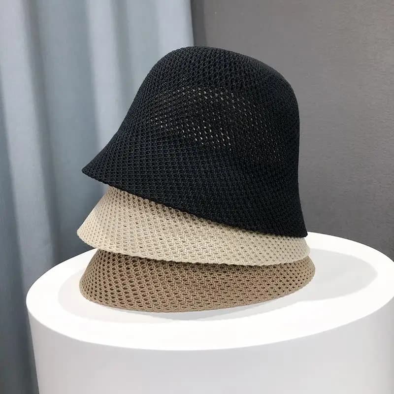 Cappello da pesca da donna primaverile/estivo, sottile e traforato, con protezione solare, stile giapponese, che modella il viso