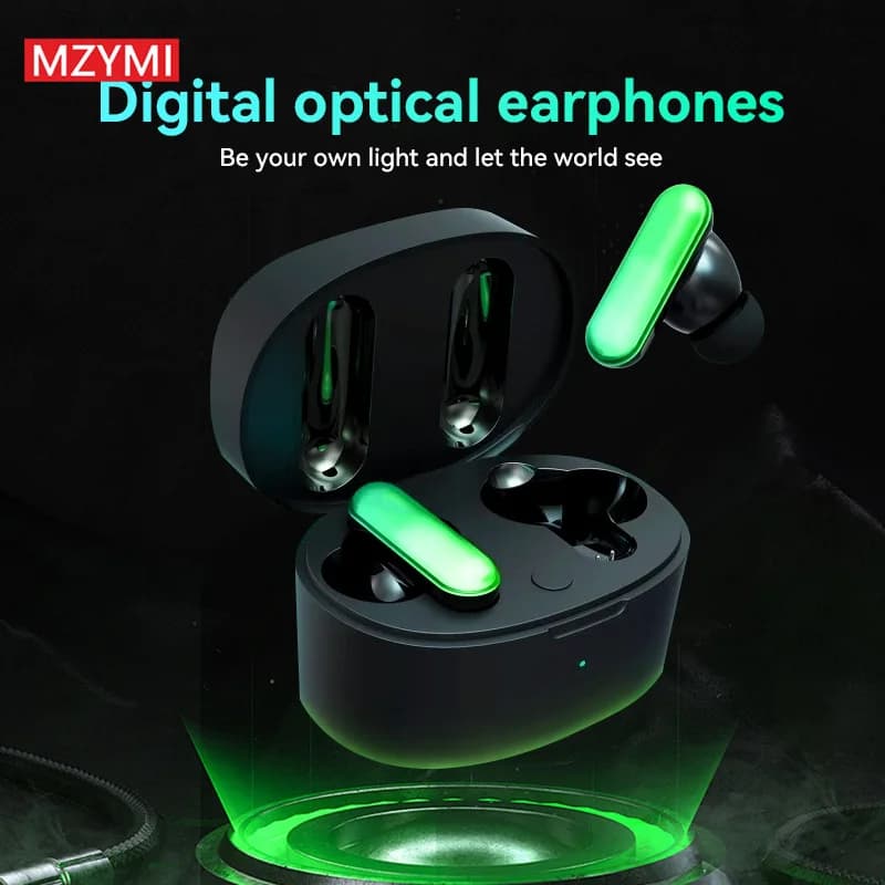 MZYMI Auricolari True Wireless GLA001 Cuffie Bluetooth con Cancellazione del Rumore ANC Cuffie Sportive per Gaming con Microfono per Telefono