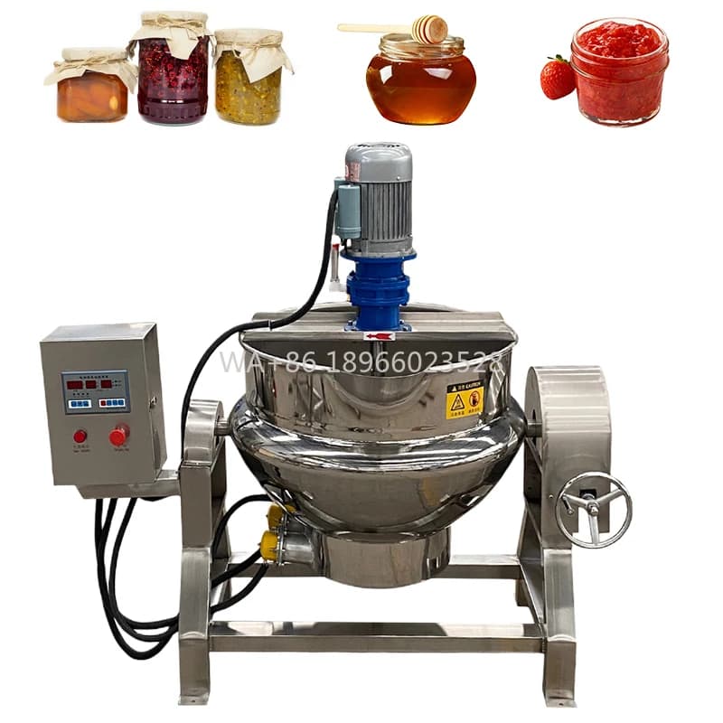 Kitchen kettle Tilt mixer Pentola Tank jacket with AgitatatorVBJX 100l 150l Electric heated industrial steam with double jacket