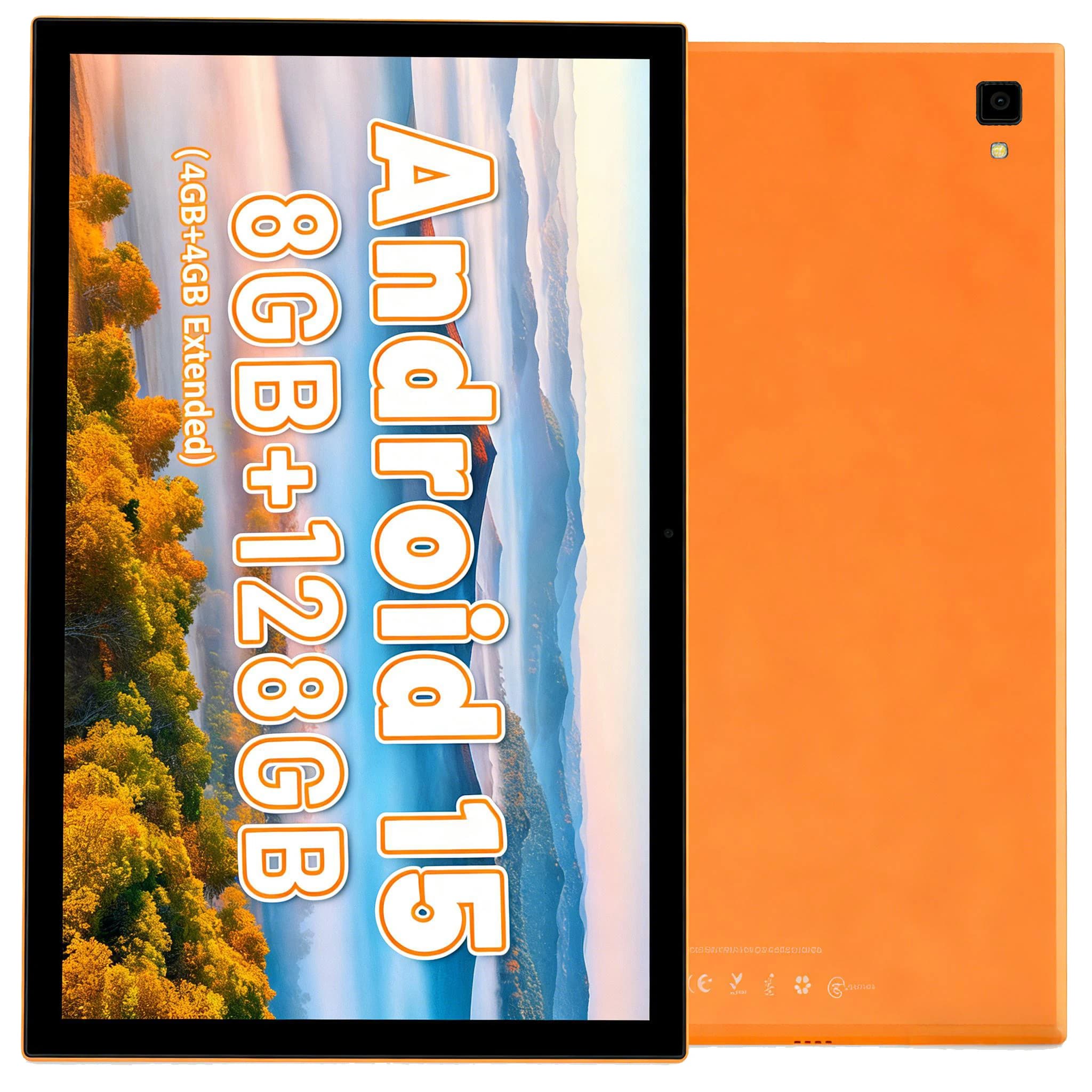 Tablet Android 15 Paitanry, 8GB (4+4 Espandibili) RAM, 128GB ROM, 5000mAh, 1280x800 IPS HD, Octa Core A537, WiFi, GPS, Doppia Fotocamera, Slot SD