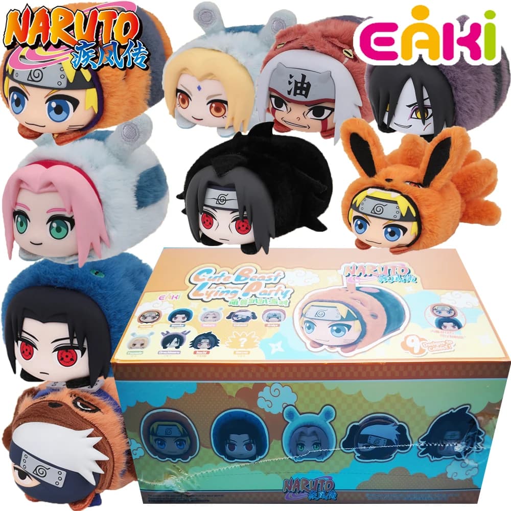 Nuova Scatola a Sorpresa Ufficiale Eaki Naruto con Morbida Bambola Carina, Personaggi Hatake Kakashi e Tsunade, Modello Anime Cartoon Divertente e di Tendenza, Decorazione, Giocattolo per Fan, Regalo