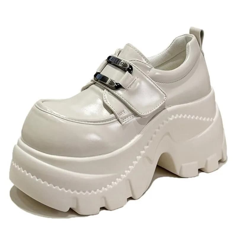 New Women's Shoes with Plateau 2026, Moccassini Leather Plates, Spring Trend, Fashion Casual Goth, Comode Zapatos De Mujer