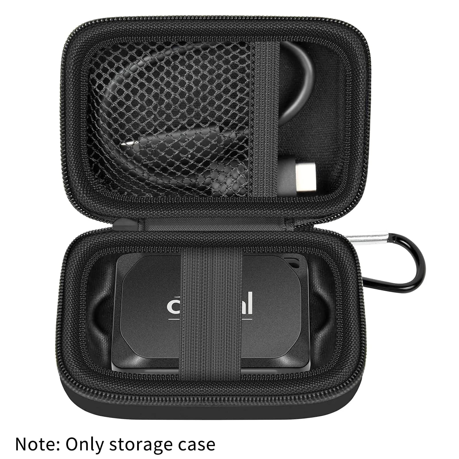 Custodia da trasporto compatibile con Crucial X10/ X9 Pro SSD portatile da 4 TB/2 TB/1 TB, custodia rigida per unità a stato solido esterna