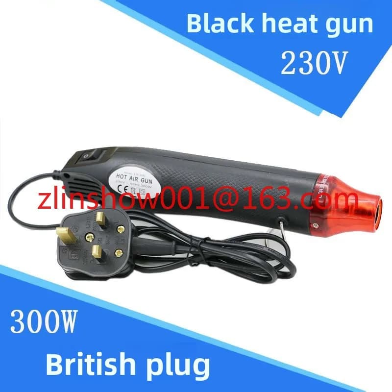 Pistola ad aria calda in ceramica morbida Guarnizione in gomma fai-da-te Polvere convessa Termoretraibile Pezzo 230V Standard britannico