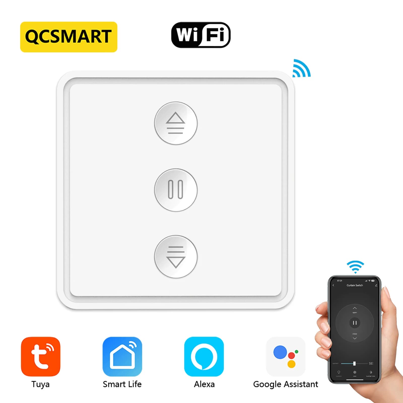 Tuya Smart Life WiFi tenda protezione solare finestra persiane interruttore con controllo percentuale Timer supporto Google Home Alexa fai da te