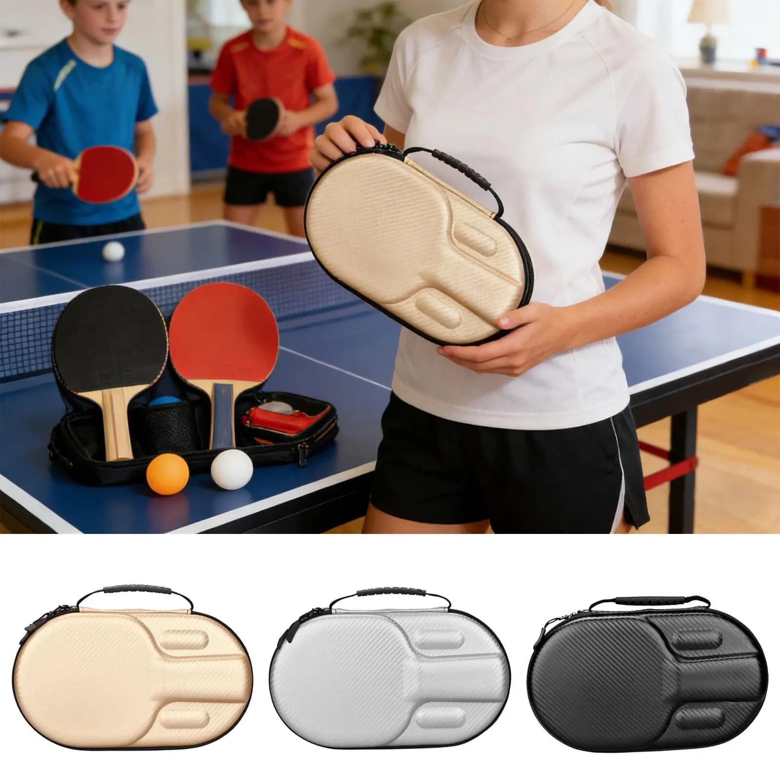 Durable ping pong rack case, table tennis rack bag, ping pong rack cover