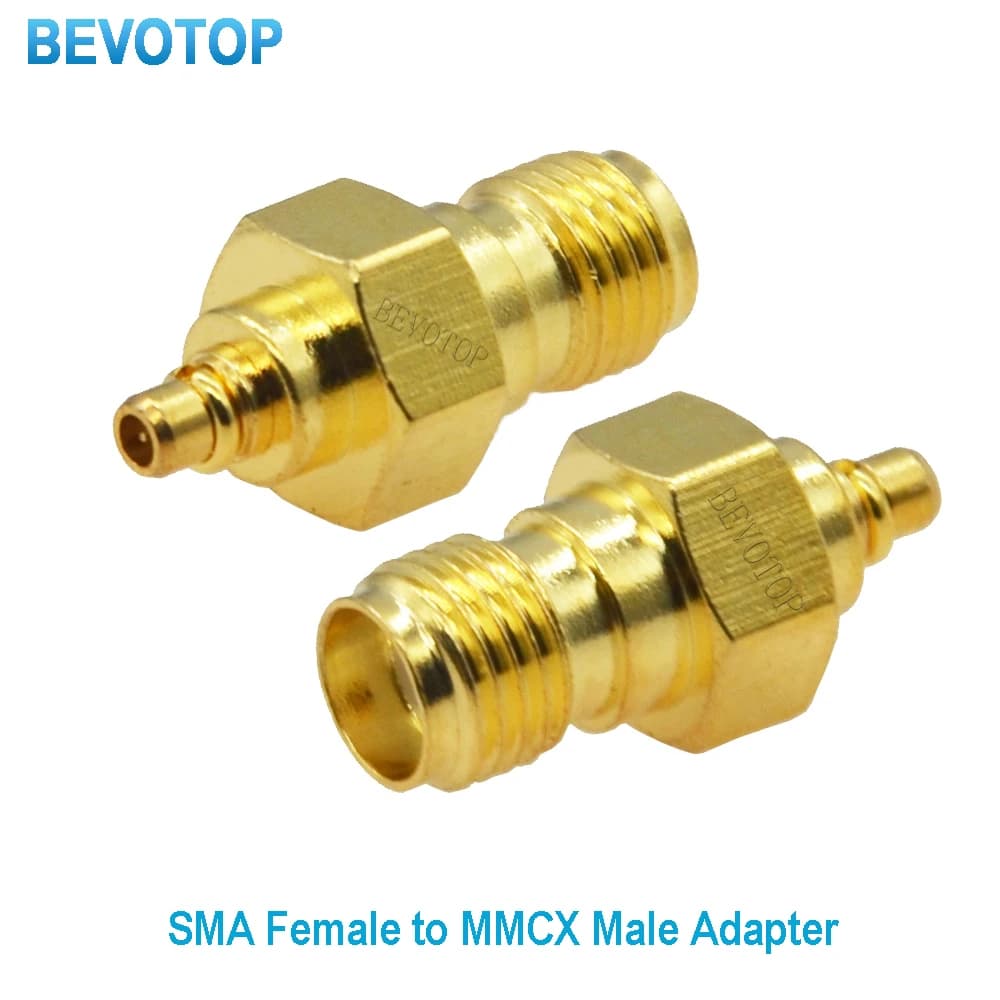 10PCS/lot SMA Female to MMCX Male Plug Straight Connector for WiFi Antenna Radio Antenna MMCX to SMA RF Coaxi Adapter Wholesale