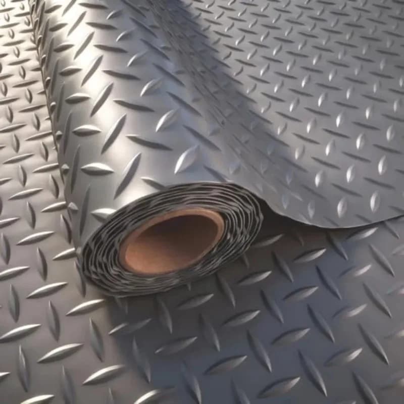 Garage Floor Mat,Thickened PVC Diamond Plate Garage Mat with, Rubber Flooring Rolls for Under Car, Non-Slip