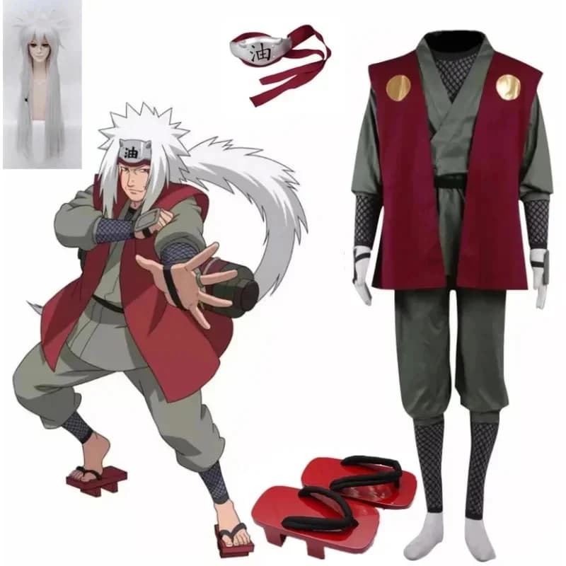 ABC123Anime Jiraiya Costume Cosplay Accessorio Fascia Rossa per Capelli Abiti di Halloween Realizzati su Misura4,b;6.k,9/g'