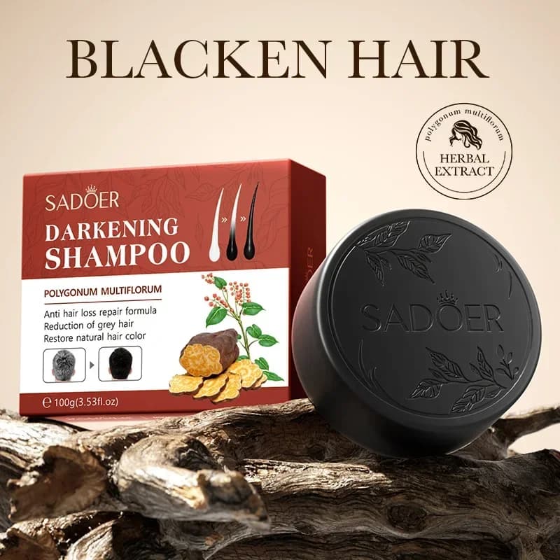 100g Polygonum Multiflorum Shampoo saponetta riparazione essenza grigia per Shampoo sapone colorato He Shou saponi fatti a mano per capelli da bianco a nero