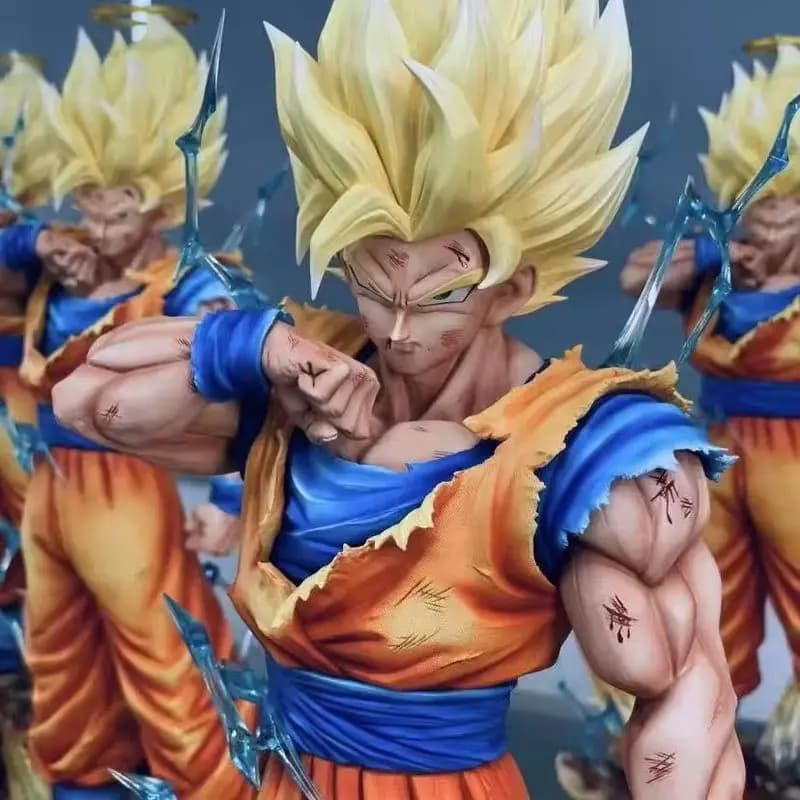 34 centimetri Dragon Ball Z Son Goku Ssj2 Figura Led Base Super Saiyan 2 Goku Action Pvc Figure Collezione Modello Giocattoli Regali