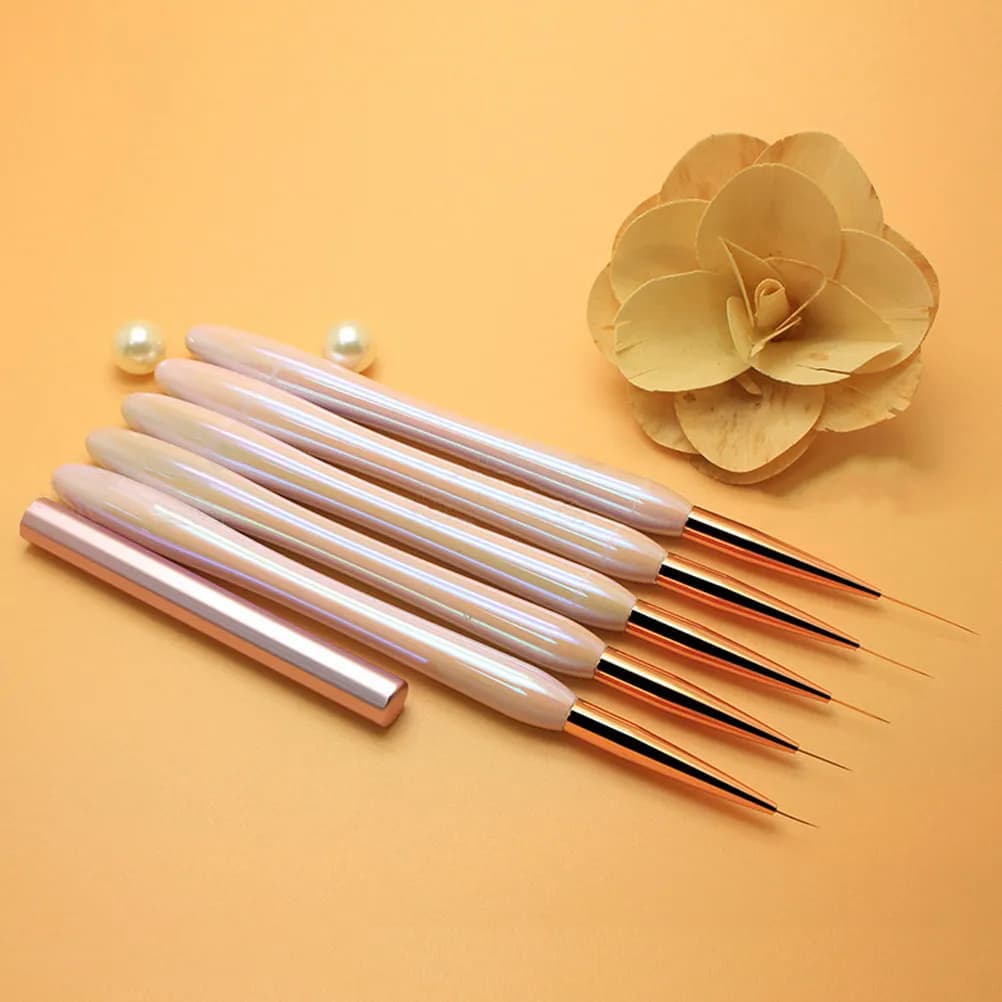 Set di Pennelli Professionali per Nail Art, per Manicure Fai-da-Te, Pittura con Gel Acrilico, Pennelli per Dettagli e Linee Sottili, Strumenti per Manicure
