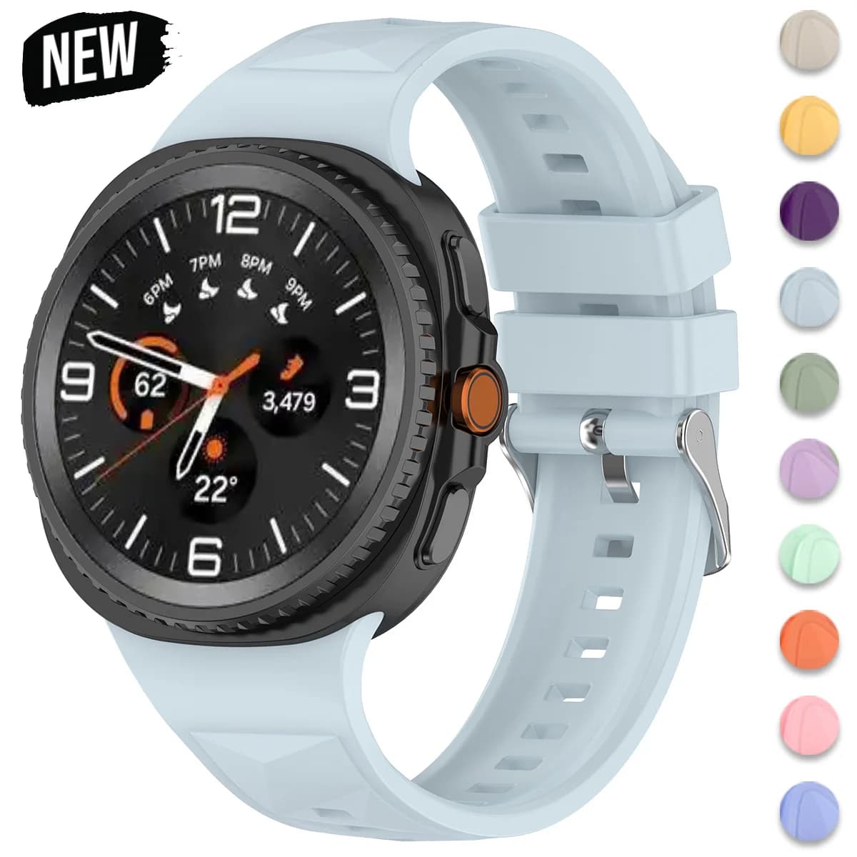 Cinturino in silicone per Samsung Galaxy Watch 8 Classic/40 44mm Smart Band per Galaxy Watch 40/44mm Accessori classici Orologio 8 cinturino