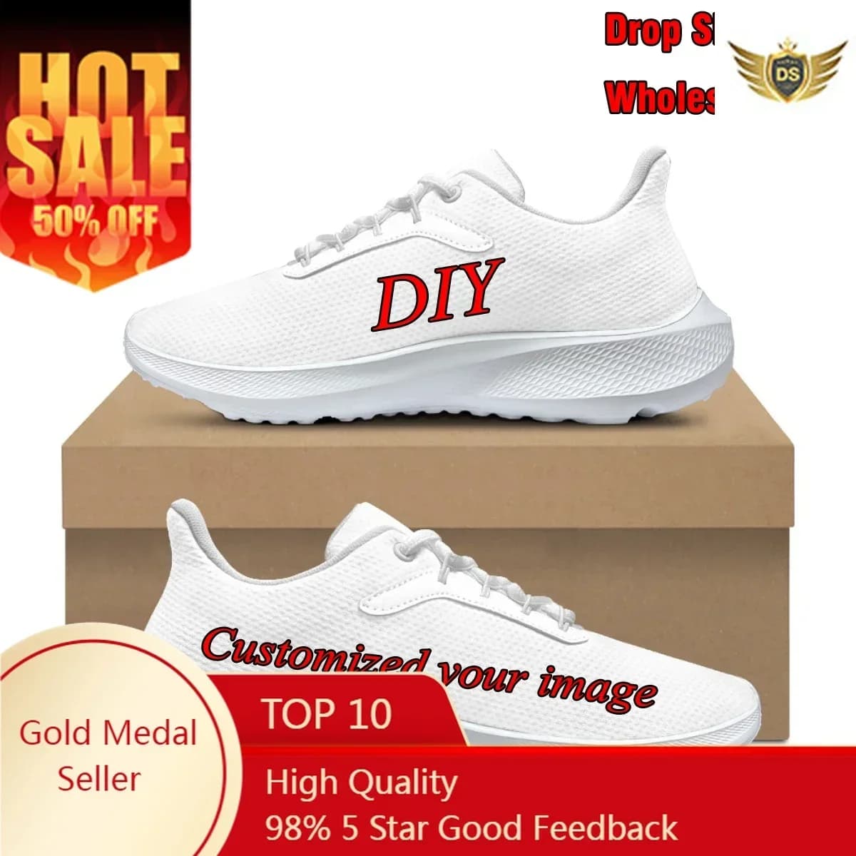 Scarpe personalizzate Scarpe da corsa fai-da-te per donna Uomo Personalizza immagine Scarpe da ginnastica sportive Calzature per college per adolescenti Dropshipping all'ingrosso