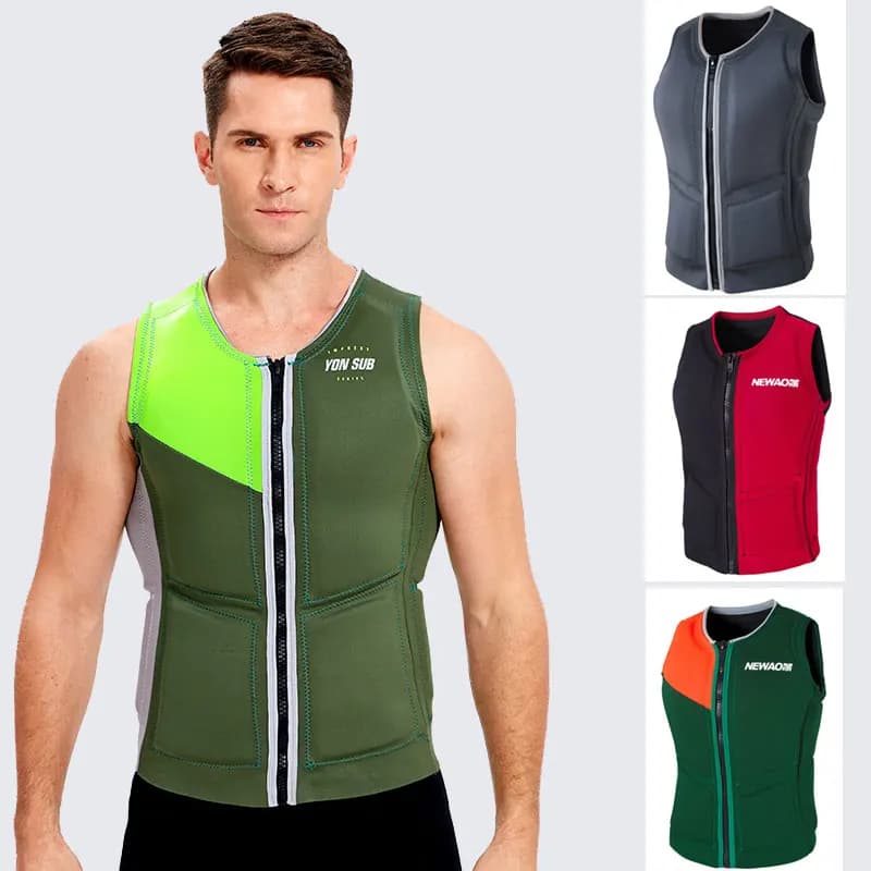 Life jacket for Kayak surf vest for adults sailing man Snorkeling rescue vests in Neoprene for boat swimming