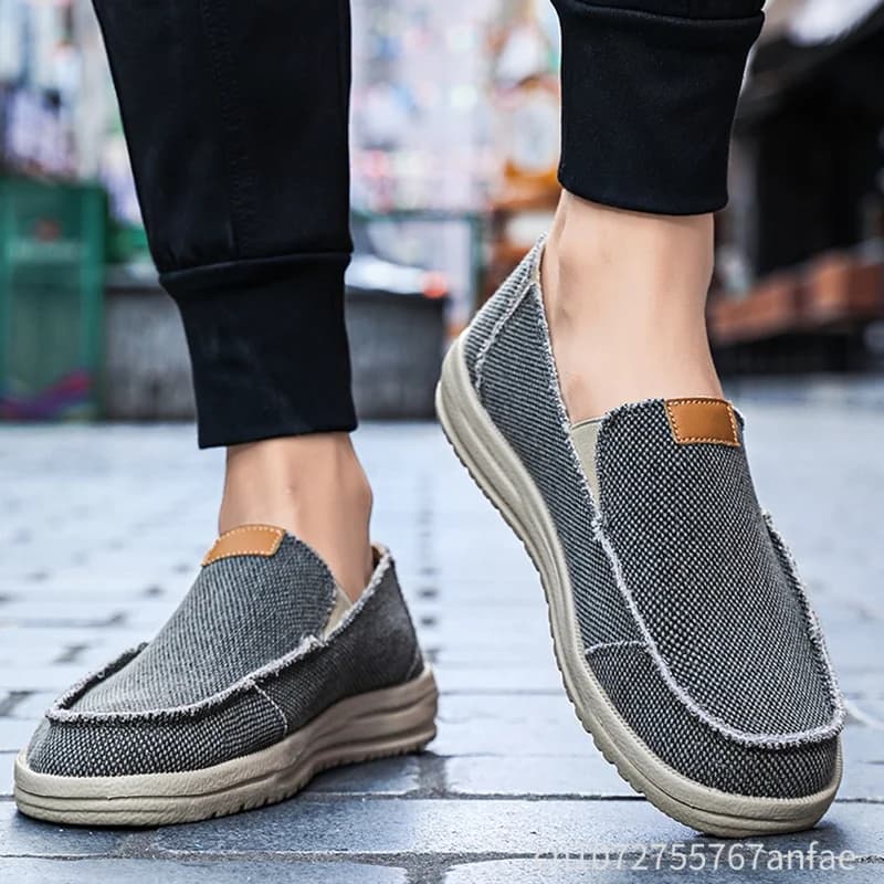 Scarpe Casual da Uomo in Tela, Mocassini Traspiranti Slip-on, Scarpe Vulcanizzate da Uomo, Scarpe da Guida, Sneakers Leggere da Passeggio