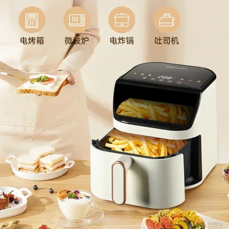 Deep fryer visual air fryer integrated multifunctional electric oven fully automatic smart delicious roast chicken