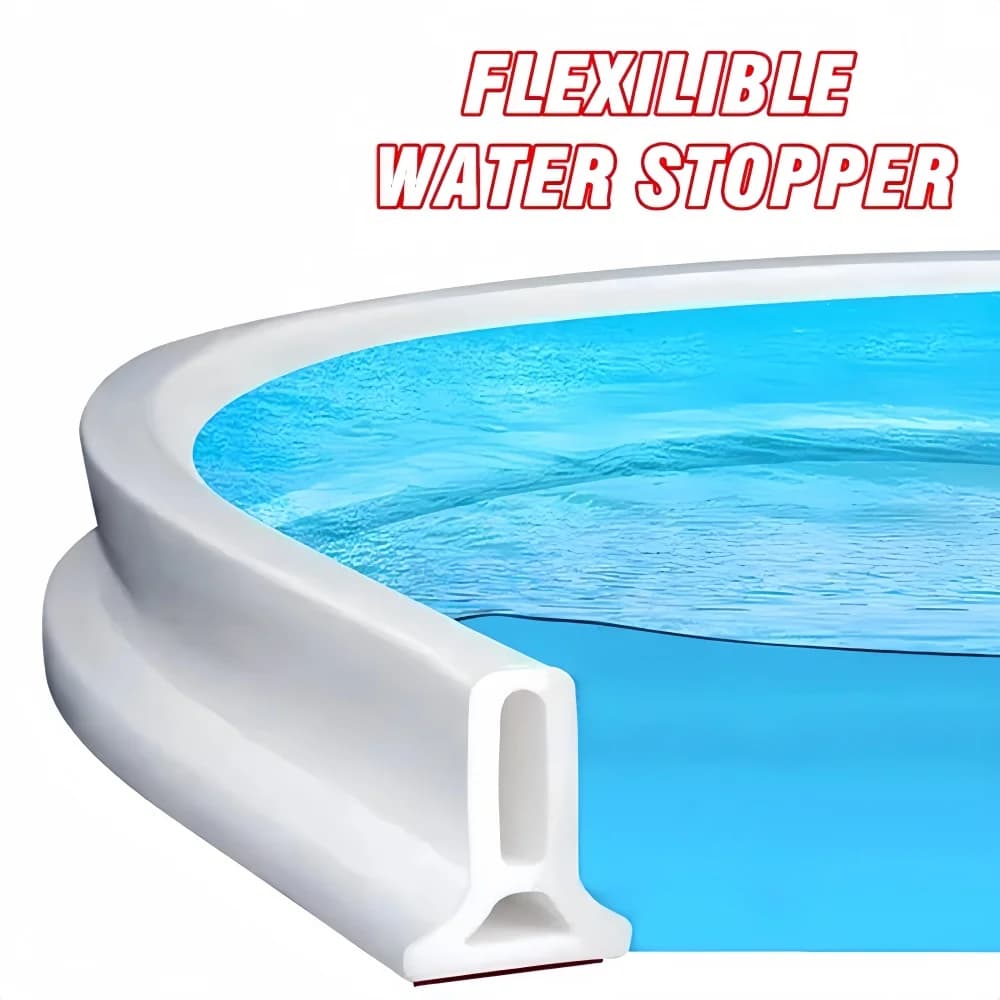 Striscia Autoadesiva in Silicone da 1M per Bloccare l'Acqua nel Bagno, Barriera Flessibile per Porta del Bagno, Lavatrice e Doccia