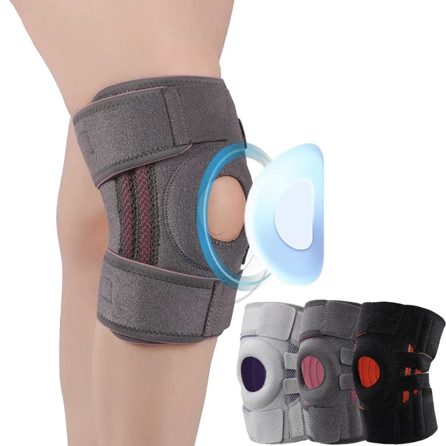 Ginocchiera regolabile con cerniera rotulea per uomini e donne, ideale per il recupero da infortuni al menisco, supporto durevole per alleviare il dolore articolare
