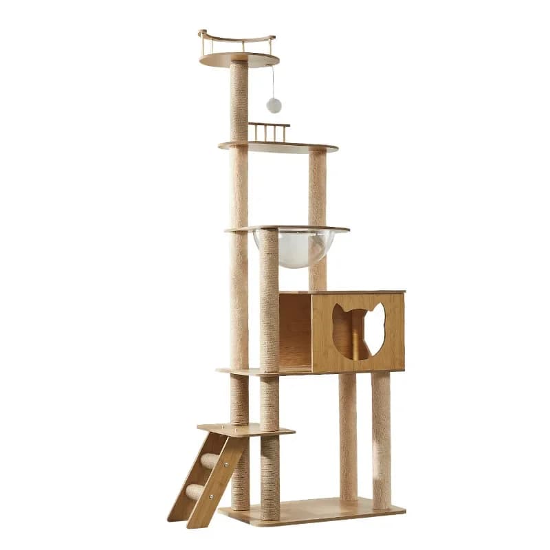 Albero giocattolo per gatti, amaca per animali domestici, telaio per arrampicata posteriore in sisal, telaio per arrampicata per raschietto per gatti giocattolo