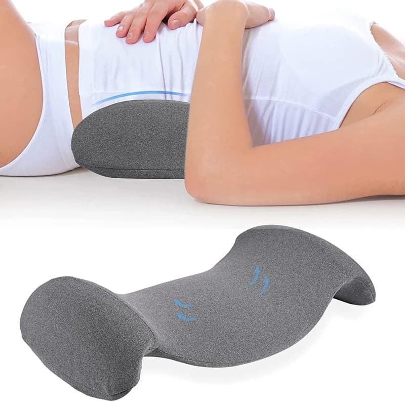 Cuscino per letto di supporto lombare cuscino ergonomico per la schiena in Memory Foam cuscino per la vita cuscino per cuneo di supporto lombare per onde lavabili