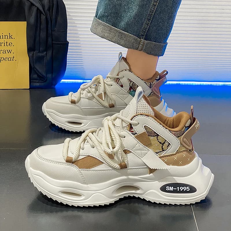 Fashion Comfortable New Mens Casual Shoes Anti Slip Sneakers Thick Sole Breathable Wear-resistant Man Footwear Spring and Autumn