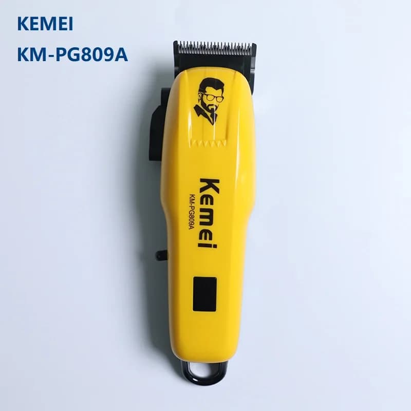 Kemei Pg809A Potente tagliacapelli regolabile Barbiere Tagliacapelli elettrico per uomo Htter professionale a batteria con display a LED