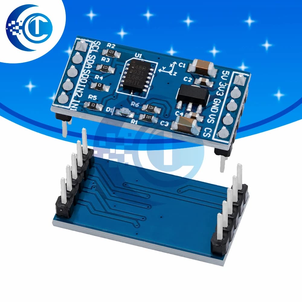 Modulo accelerometro a 3 assi ADXL345: ±16 g ad alta precisione con interfaccia I2C/SPI – Compatibile con Arduino e Raspberry Pi