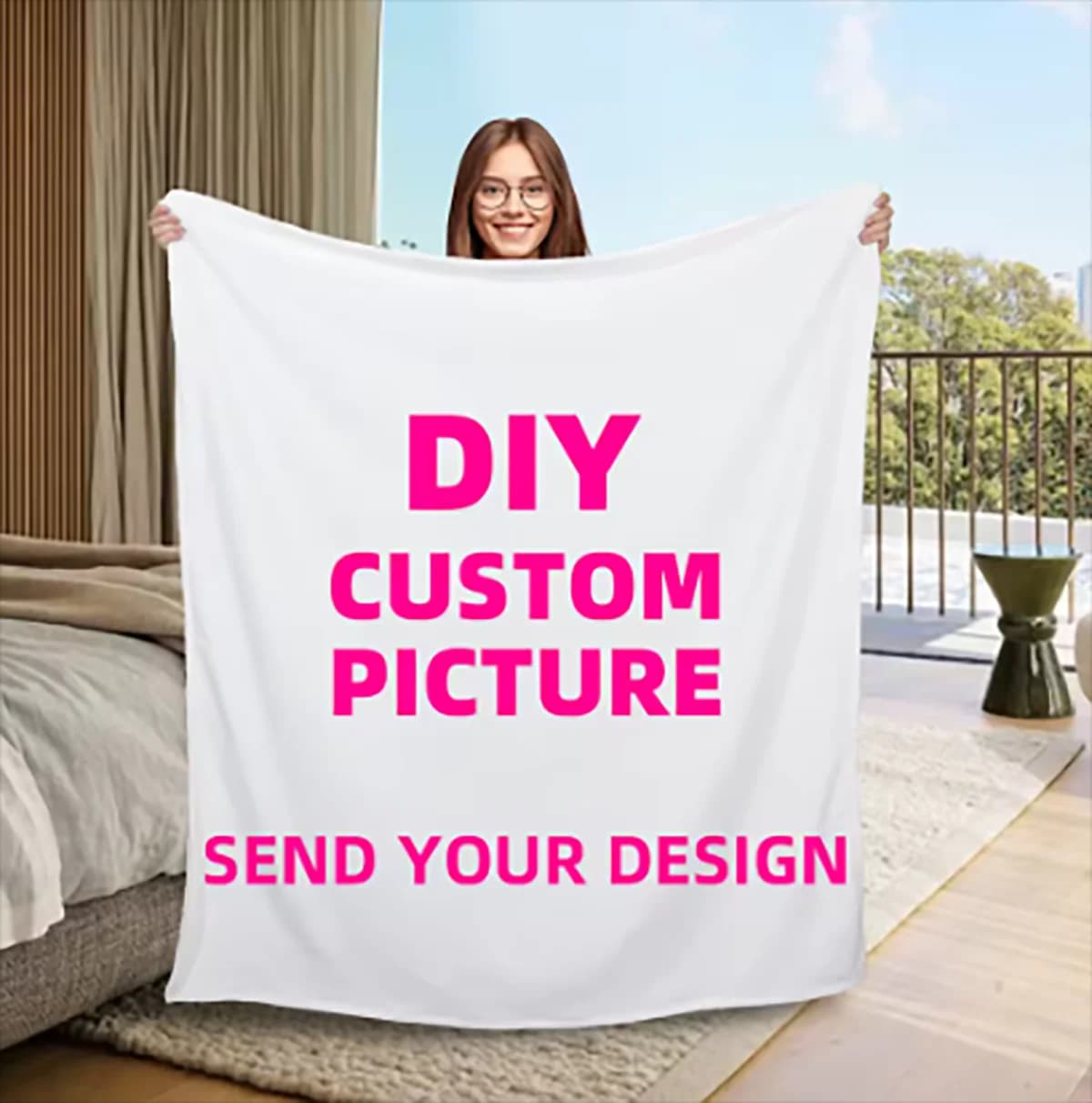 New Advanced Customization Blanket Personalized Photo Blanket Gift Customized Text Picture Game for Pets Friends and Family