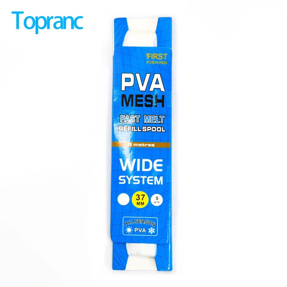 Topranc 4 pezzi totale di 20 m di lunghezza PVA pesca alla carpa esca alimentatore maglia dissolubile in acqua a dissoluzione rapida 18/25/37/44 mm