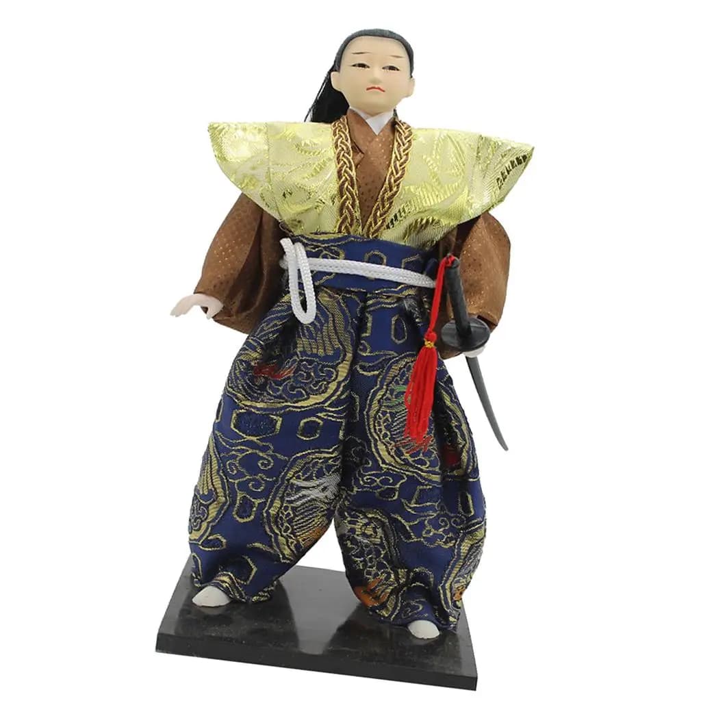 Bambola samurai giapponese vintage Kimono bambola orientale 30 cm