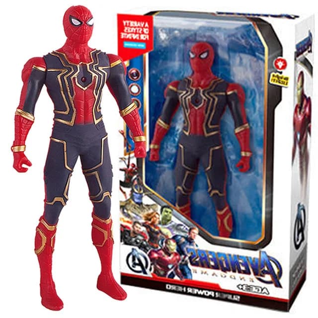 New Model Marvel Spiderman from 17cm, Action Figure Spider-Man, Captain America and Iron Man, Luminous Toys for Kids, Decorative Dolls, Gifts